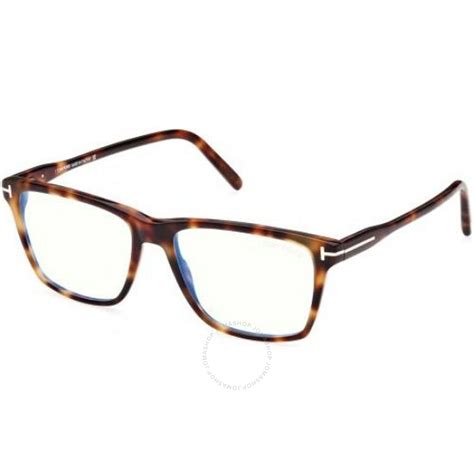 Tom Ford Blue Light Block Square Mens Eyeglasses Ft5817 B 053 56 889214336798 Eyeglasses