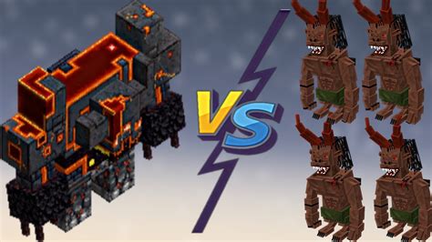 MINECRAFT NETHERITE MONSTROSITY VS DEMON BAT FIGHT MINECRAFT MOB