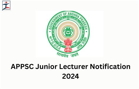 Appsc Junior Lecturer Notification Apply Online For Junior