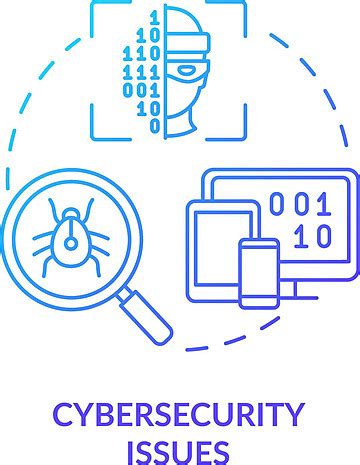 Cybersecurity Issue Blue Concept Icon Cybersecurity Digital Element