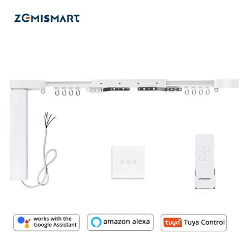 Zemismart Motor De Cortina El Ctrica Con Riel Control Por Aplicaci N