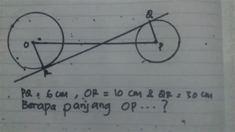 Cara Mudah Mencari Jarak Pusat Dua Lingkaran Pada Panjang Garis