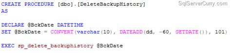 Sql Server Delete Backup History To Reduce Msdb Database Size