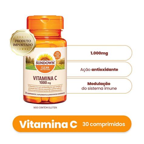 Suplemento Alimentar Sundown Vitamina C 1000mg 30 Comprimidos Farmalife