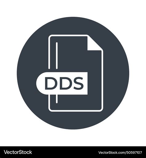 Dds File Format Icon Extension Filled Royalty Free Vector