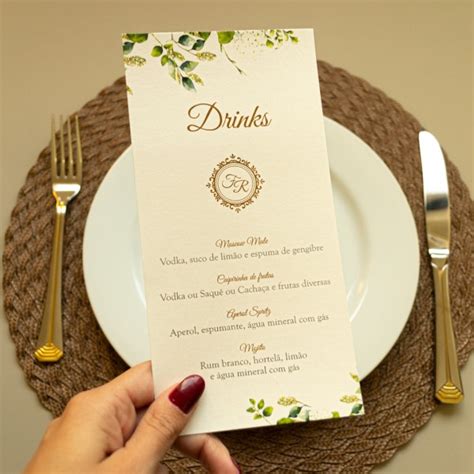 Menu Personalizado Loja De Convite Papel E Estilo