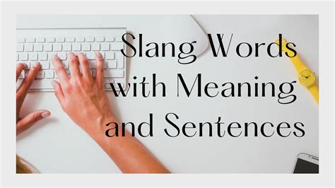 American Slang Words Phrases With Examples