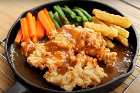 Resep Steak Ayam Crispy Hot Plate Saus Barbeque