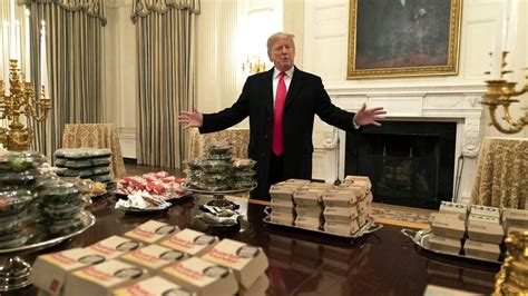 Trump Orders 300 Burgers To White House Amid Shutdown Bbc News