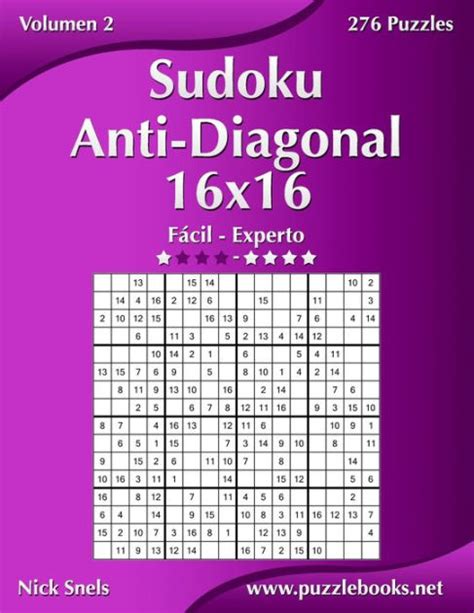 Sudoku Anti Diagonal X De F Cil A Experto Volumen