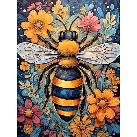 Diamond Painting Abeille Diamond Painting Enfant X Cm Fleur