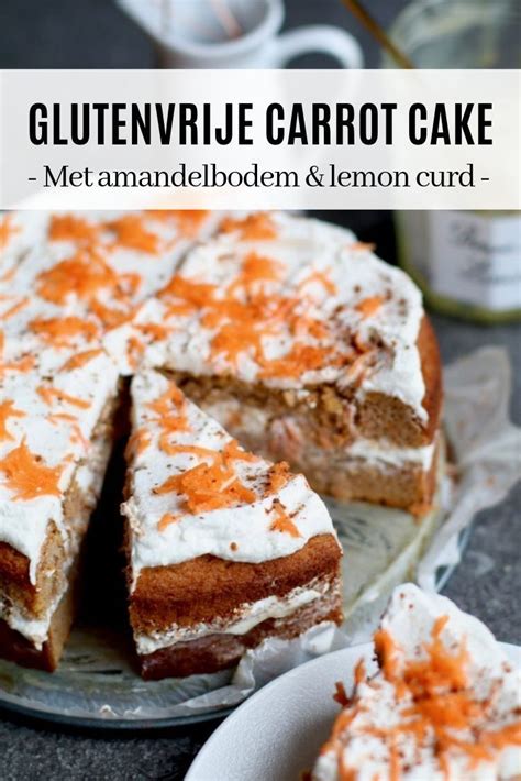 Glutenvrije Carrot Cake Met Lemon Curd Room Beaufood Glutenvrije