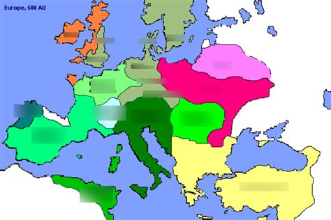 Feudalism Map, Europe, 500 AD Diagram | Quizlet