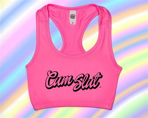 Cum Slut Crop Top Bimbo Crop Top Sexy Ddlg Clothing Bdsm Bimbo Girl