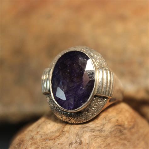 Mens Vintage Sterling Silver Amethyst Ring 11 4 Grams Size 9 Men Ring