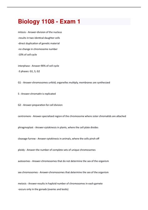 Biology 1108 Bundled Exams 2024 With Complete Solution Stuvia US