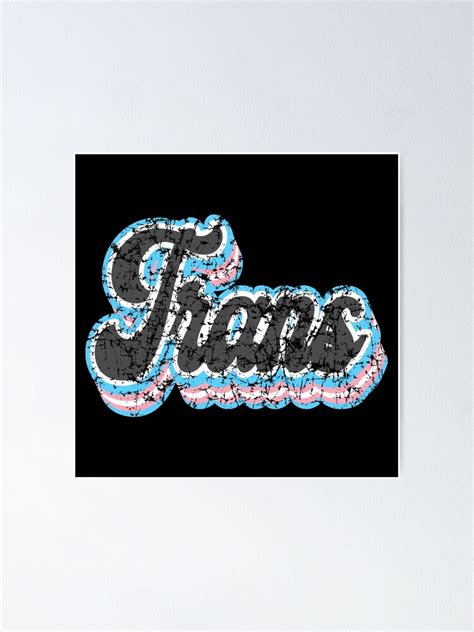 "Retro Trans Pride Logo" Poster for Sale by Alethium-Art | Redbubble