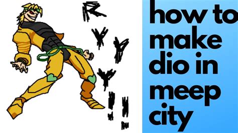 How To Make Dio In Roblox Meep City Youtube