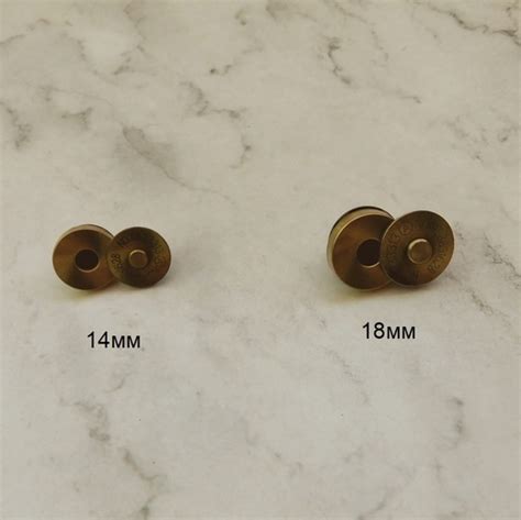 Кнопка магнитная 14 и 18мм, латунь: купить в каталоге «Латунная ...