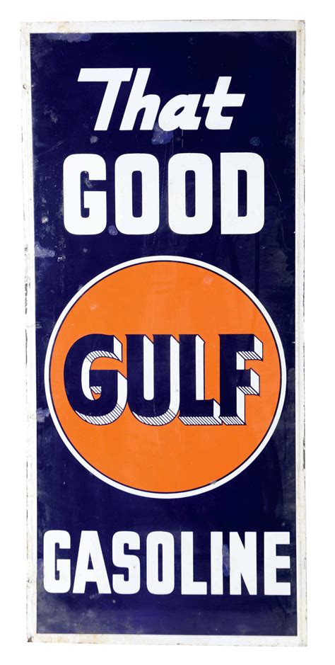 Lot Detail Rare That Good Gulf Gasoline Porcelain Lighthouse Sign