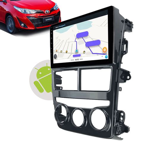 Central Multimidia Android 10 Toyota Yaris 2019 2020 2021 Espelhamento