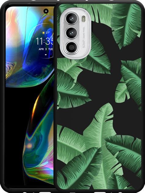 Cazy Hoesje Zwart Geschikt Voor Motorola Moto G82 Palm Leaves Bol