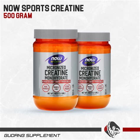 Now Sport Creatine Monohydrate 500 Gram Creatine Powder Gudang