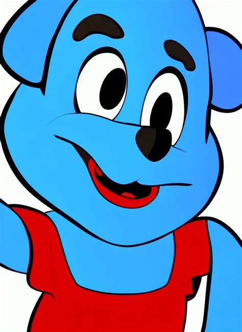 Portrait Of Bluey Character From Bluey Cartoon Highly Stable Diffusion