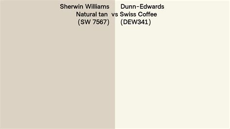 Sherwin Williams Natural Tan SW 7567 Vs Dunn Edwards Swiss Coffee