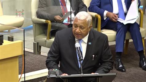 Fijian Prime Minister Delivers Address At Intl Day For The Total