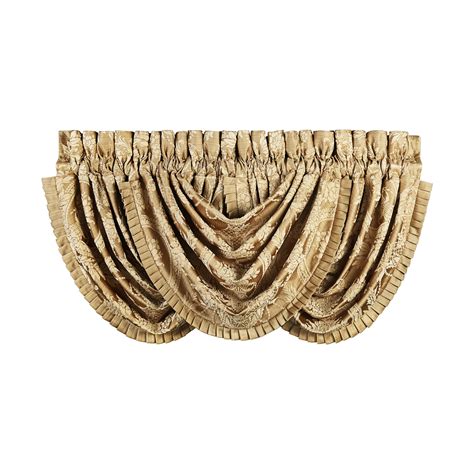 J Queen New York Napoleon Gold Waterfall Valance 49 W X 33 L