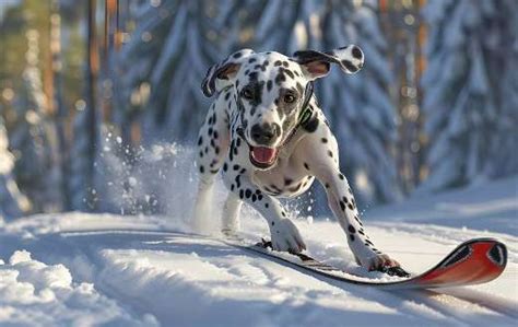 Perro dálmata en invierno Rompecabezas