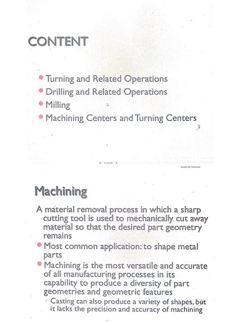 Diffrent Types of Machining Process | PDF