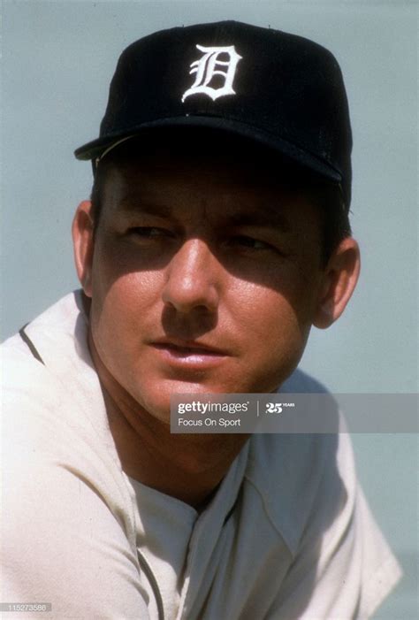 Outfielder Al Kaline of the Detroit Tigers poses for this photo...