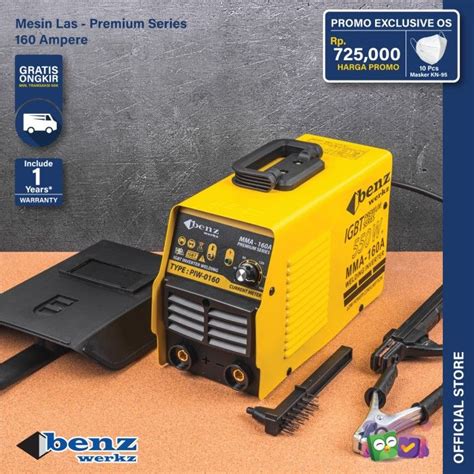 Mesin Las MMA 160A Trafo Las Inverter Premium Series Benz Werkz