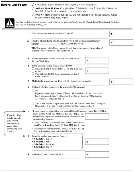 Form 8812 2023 Printable Forms Free Online