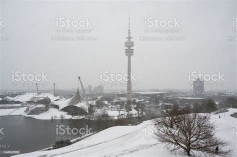 Olympiapark In Winter In Munich Germany Stock Photo - Download Image ...