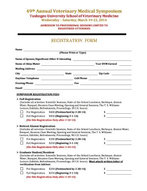 Fillable Online Onemedicine Tuskegee Registration Form One Medicine