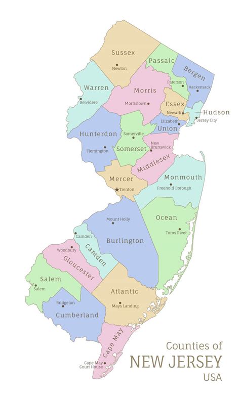 New Jersey County Map: Get to Know the 21 NJ Counties