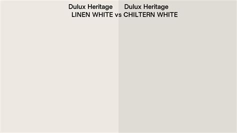 Dulux Heritage Linen White Vs Chiltern White Side By Side Comparison