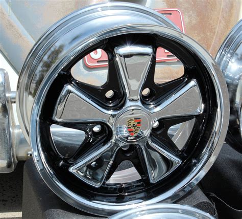 Chrome And Detailed Porsche Vw Fuchs Wheels Aircooled Vintage Works