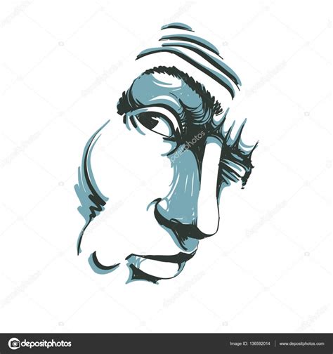 Hand Drawn Face Of Woman Stock Vector By ©ostapius 136592014