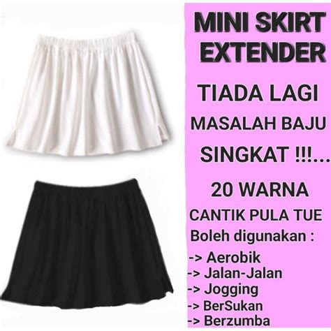 Mini Skirt Extender Skirt Muslimah Skirt Shopee Malaysia