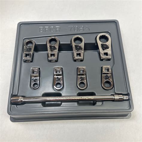 Blue Point 9 Pc 3 8 Drive 12 Point SAE Ratcheting Crowfoot Wrench Set