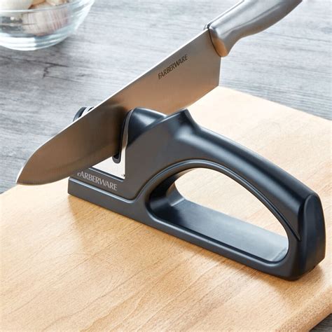 Farberware Edgekeeper 3 Stage Handheld Kitchen Knife Sharpener Black And Reviews Wayfair