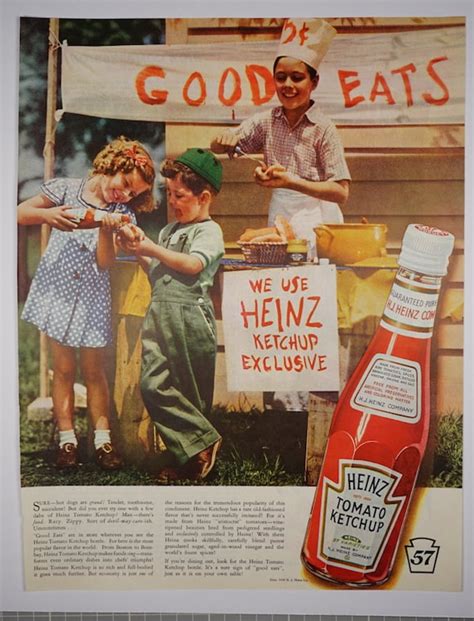 Heinz Tomato Ketchup Ad 1938 Etsy