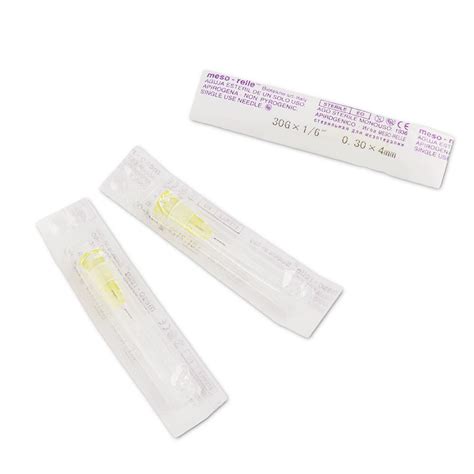 MESO-RELLE igły do mezo 0,3x4mm żółte 30G - Filler Pharma
