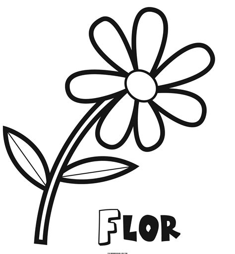 Dibujo De Una Sencilla Flor Dibujos Para Colorear