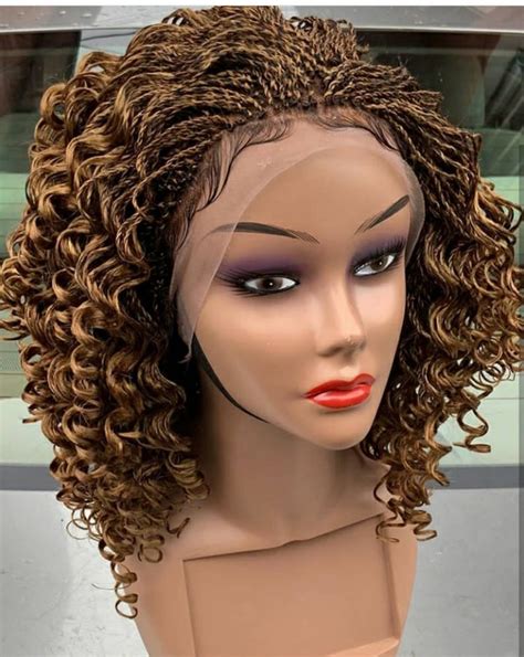 Braided Wig Full Lace Frontal Braided Wig Nigeria Woman Etsy