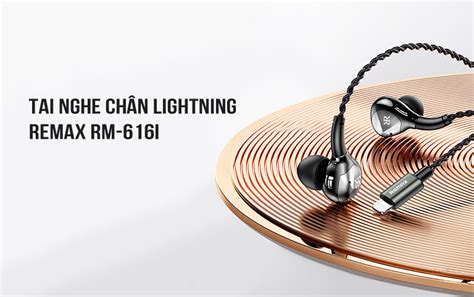 Tai nghe có dây chân Lightning Remax RM 616i